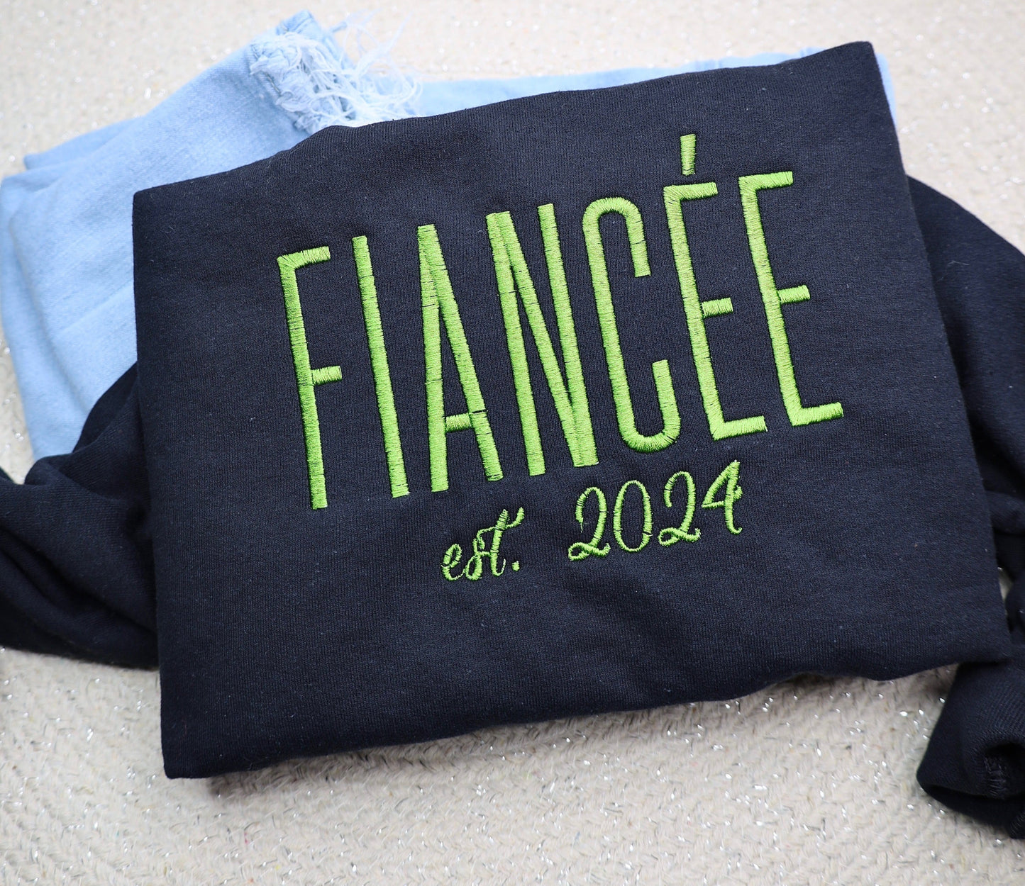 Fiancee with Year Sweatshirt