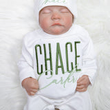 Personalized Baby Jumpsuit & Hat