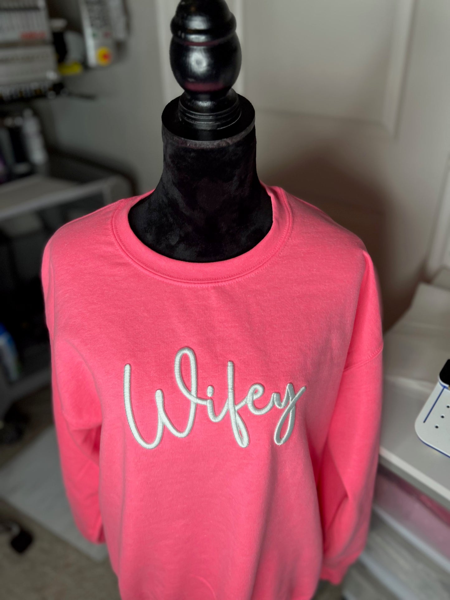 Wifey 3D Puff Sweatshirt