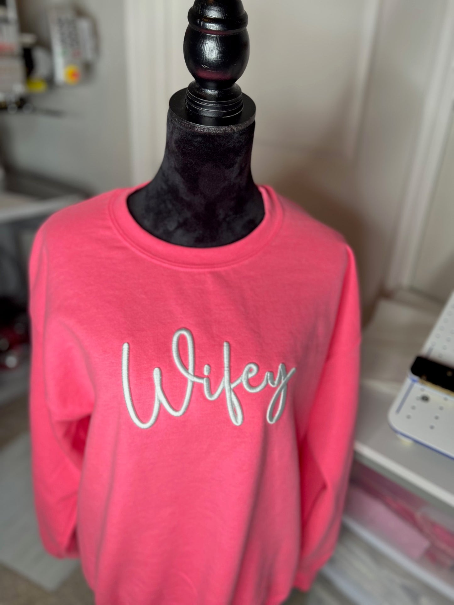 Wifey 3D Puff Sweatshirt