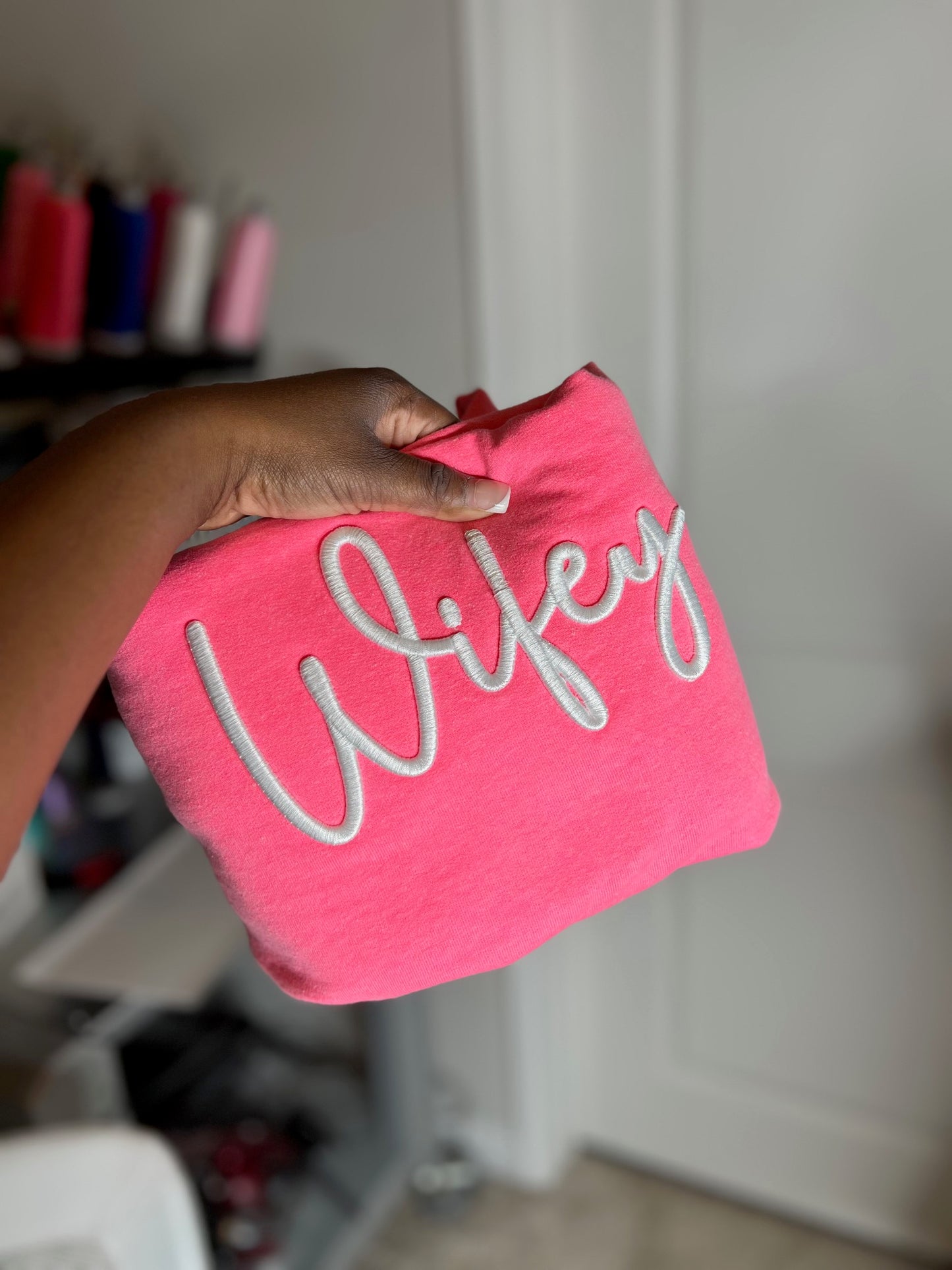 Wifey 3D Puff Sweatshirt