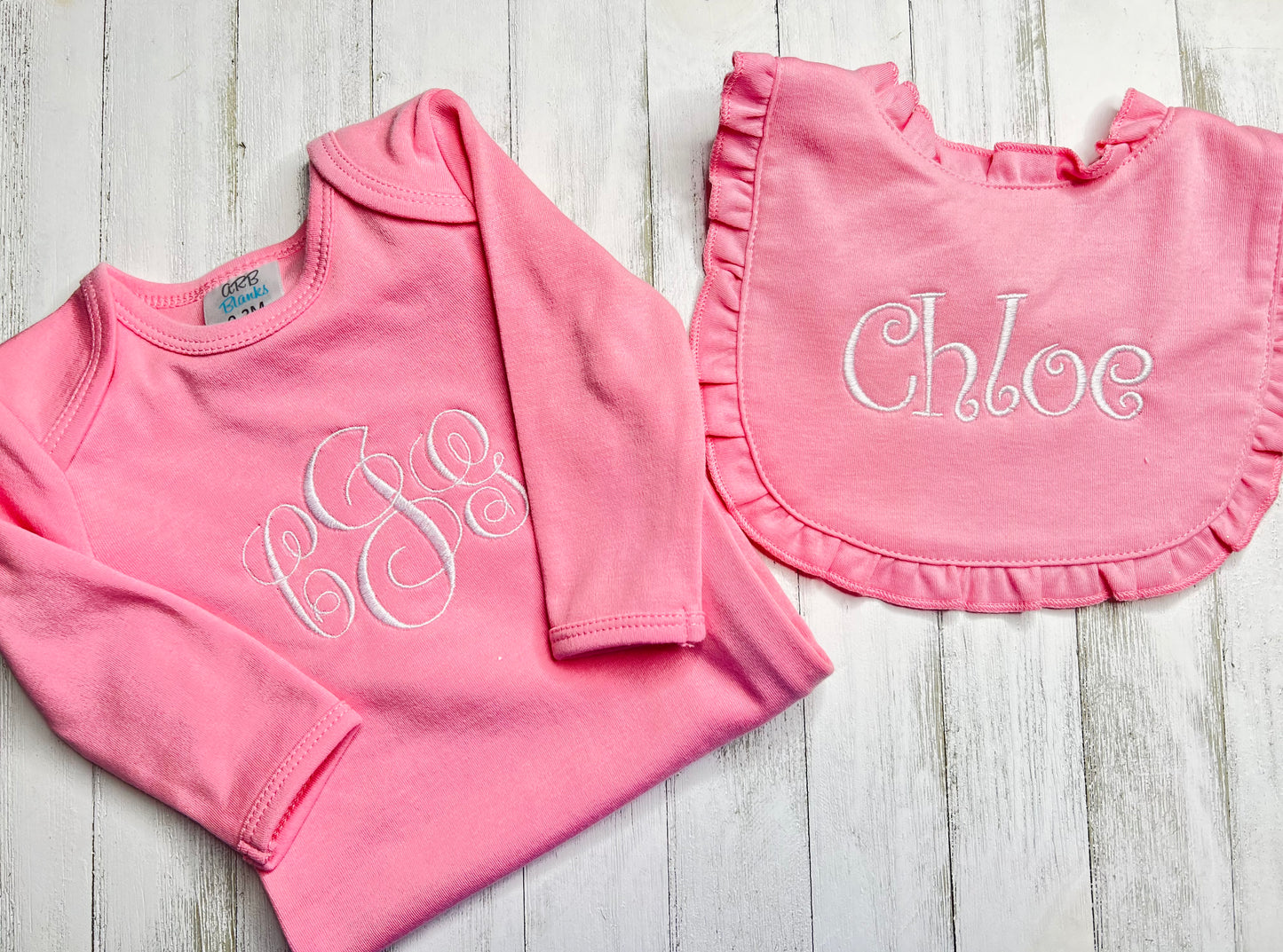 Name Baby Gown & Bib