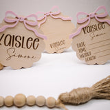 Baby Announcement Sign With Birth Stats