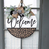 Welcome Door Hanger | Minimalist Door Hanger | Wooden Front Door Welcome Sign | Housewarming Gift| Welcome Door Sign