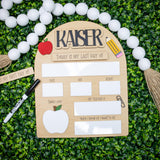 First Day of School Sign | Changeable Back to School Sign | Personalized Dry Erase 1st Day of School Sign | Custom Acrylic School Photo Prop