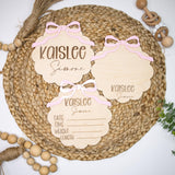 Baby Announcement Sign With Birth Stats