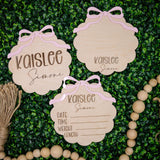 Baby Announcement Sign With Birth Stats