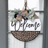 Welcome Door Hanger | Minimalist Door Hanger | Wooden Front Door Welcome Sign | Housewarming Gift| Welcome Door Sign